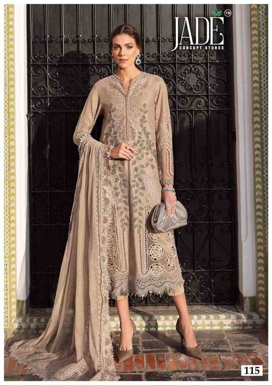 Chevron Vol-12 By Jade 111 To 116 Series Beautiful Festive Suits Colorful Stylish Fancy Casual Wear & Ethnic Wear Pure Lawn Cotton Embroidered Dresses At Wholesale Price