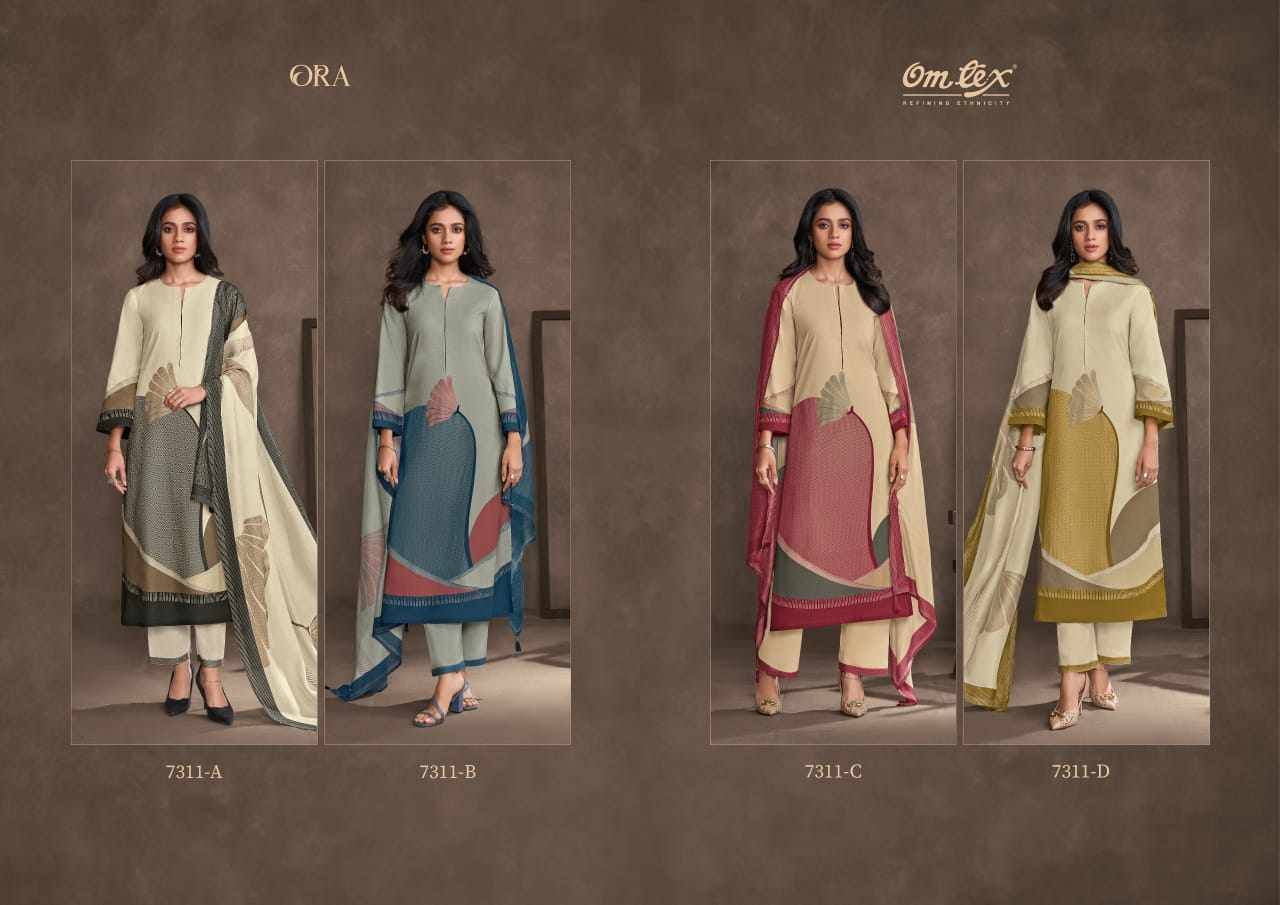 Ora By Om Tex 7311-A To 7311-D Series Beautiful Suits Stylish Fancy Colorful Party Wear & Ethnic Wear Lawn Cotton Dresses At Wholesale Price