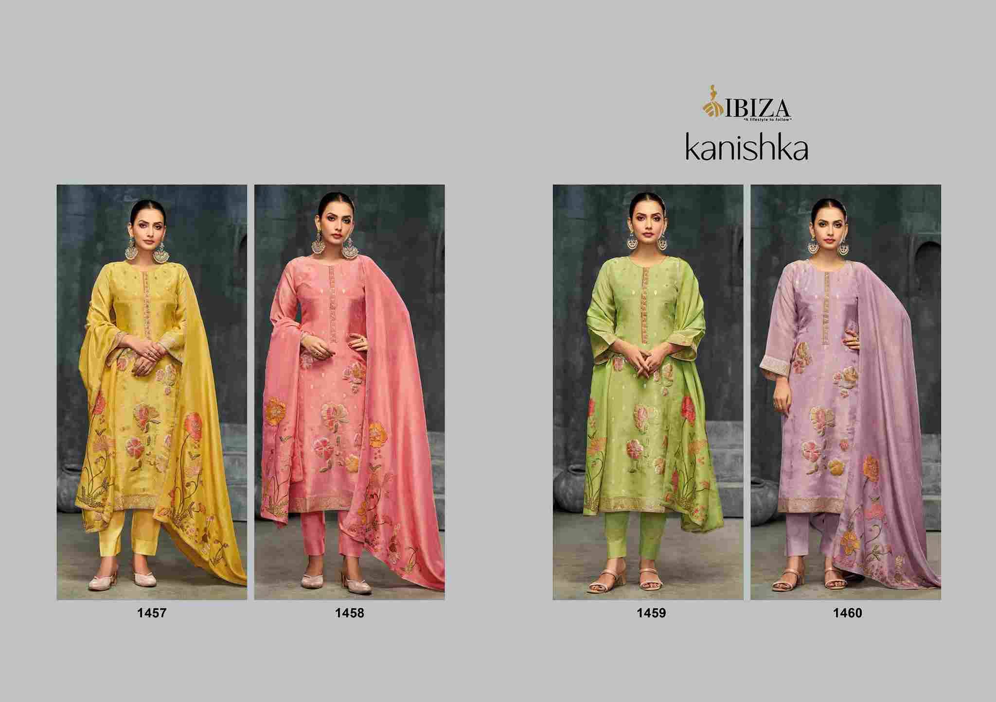 Kanishka By Ibiza 1457 To 1460 Series Beautiful Festive Suits Colorful Stylish Fancy Casual Wear & Ethnic Wear Pure Silk Jacquard Dresses At Wholesale Price