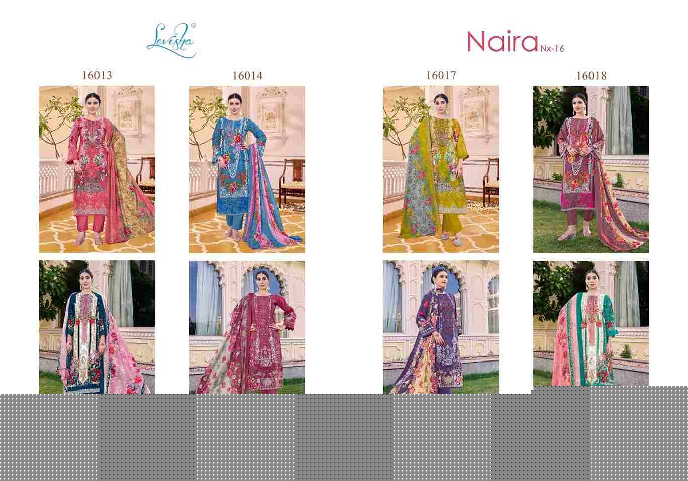 Naira Nx Vol-16 By Levisha 16013 To 16020 Series Beautiful Festive Suits Stylish Fancy Colorful Casual Wear & Ethnic Wear Cambric Lawn Cotton Dresses At Wholesale Price