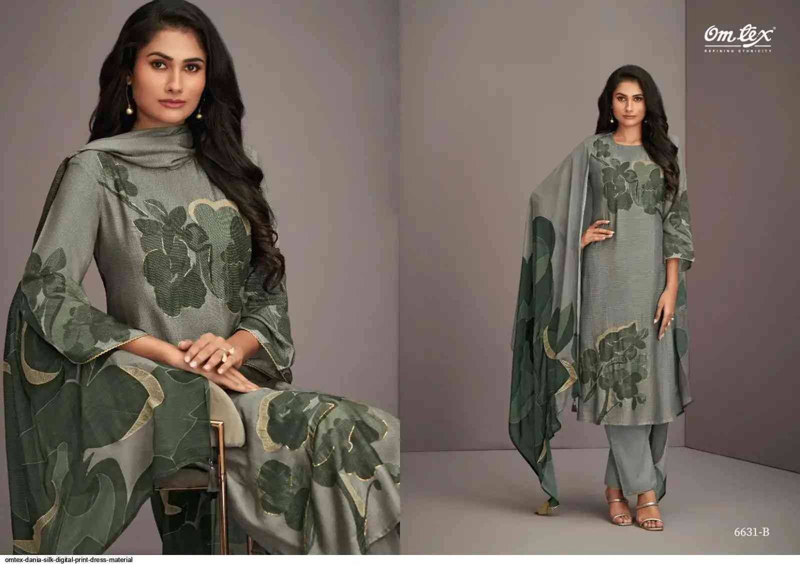 Dania By Om Tex 6631-A To 6631-D Series Beautiful Suits Stylish Fancy Colorful Party Wear & Ethnic Wear Tussar Silk Dresses At Wholesale Price