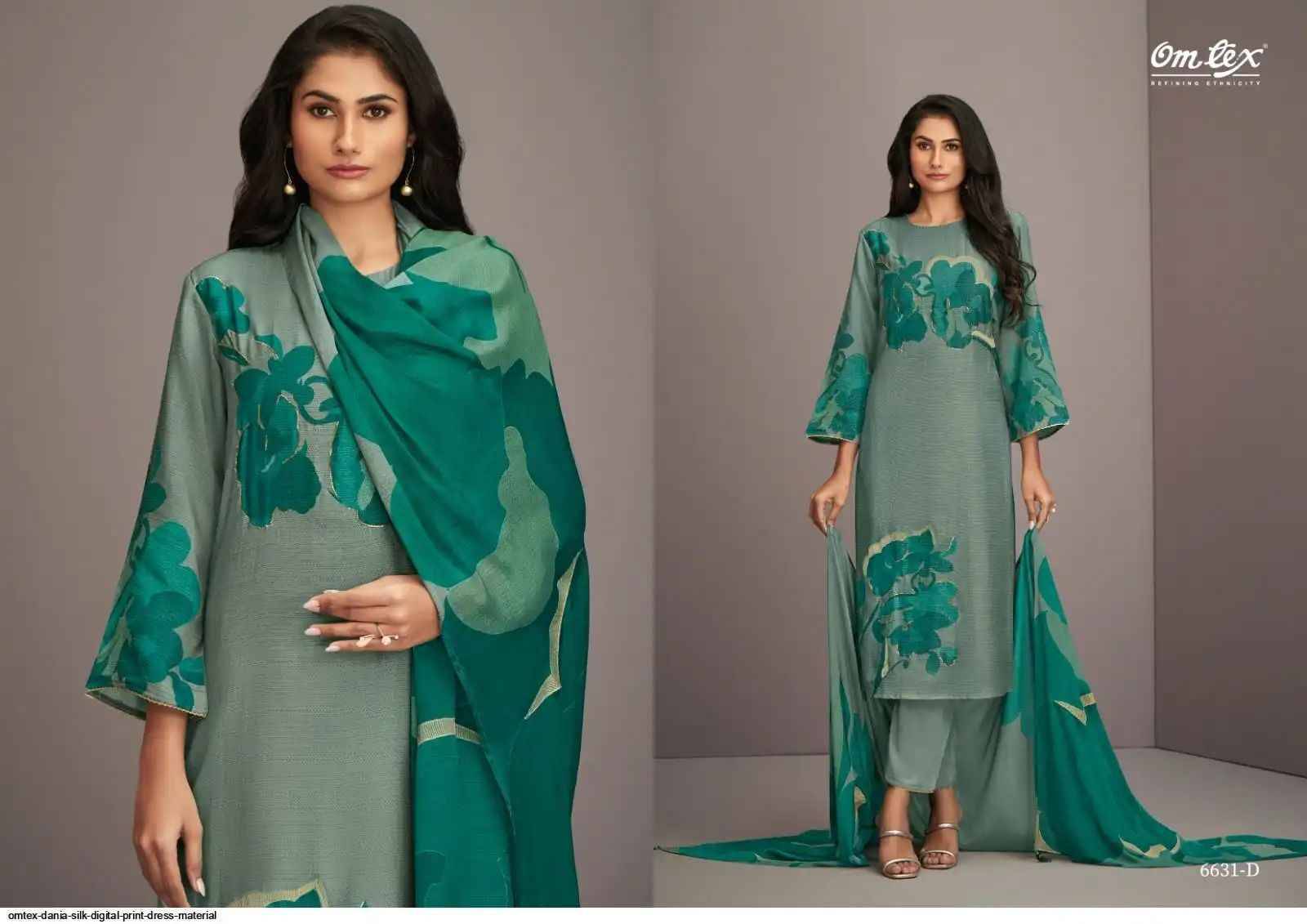 Dania By Om Tex 6631-A To 6631-D Series Beautiful Suits Stylish Fancy Colorful Party Wear & Ethnic Wear Tussar Silk Dresses At Wholesale Price