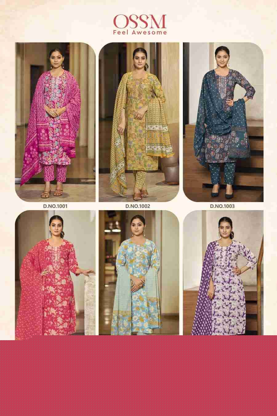 Malhar Vol-4 By Ossm 1001 To 1006 Series Beautiful Stylish Festive Suits Fancy Colorful Casual Wear & Ethnic Wear & Ready To Wear Cotton Print Dresses At Wholesale Price