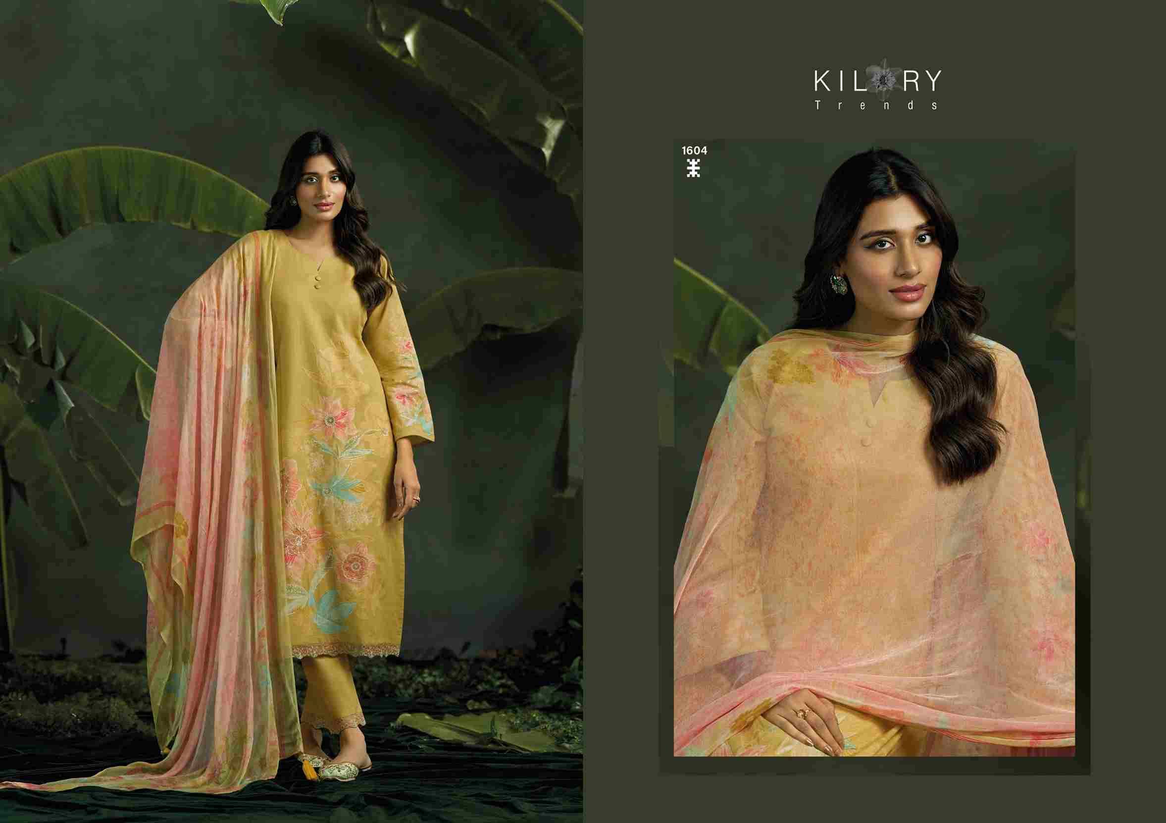 A Royal By Kilory 1601 To 1604 Series Beautiful Festive Suits Colorful Stylish Fancy Casual Wear & Ethnic Wear Pure Cotton Linen Dresses At Wholesale Price