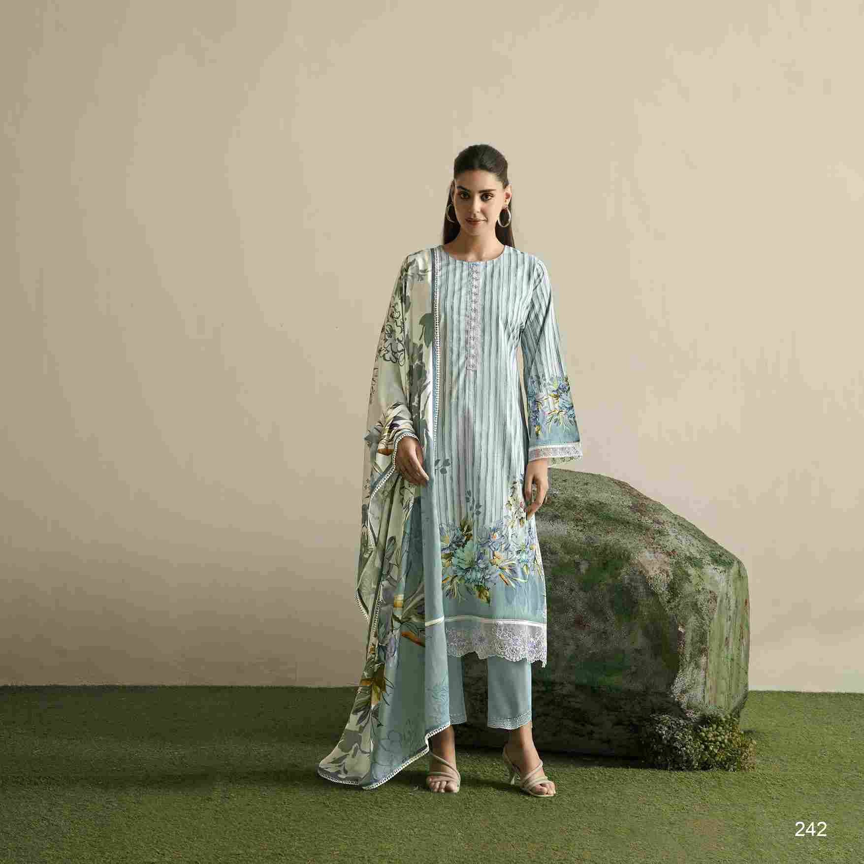 Flora By Sohni 241 To 244 Series Beautiful Suits Colorful Stylish Fancy Casual Wear & Ethnic Wear Pure Lawn Embroidery Dresses At Wholesale Price