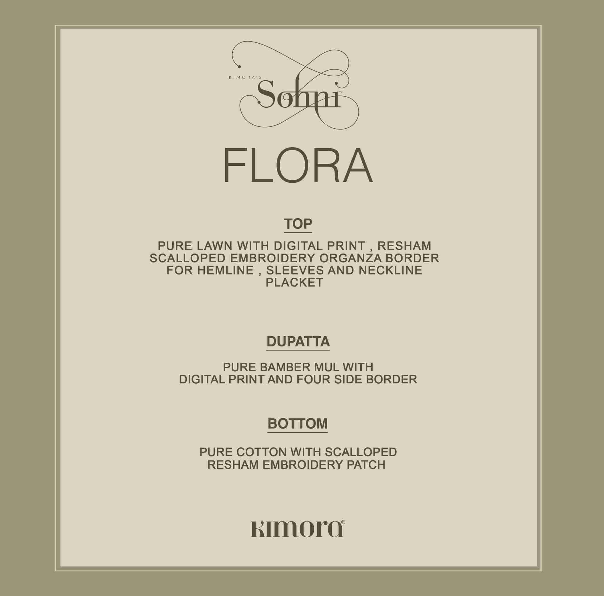 Flora By Sohni 241 To 244 Series Beautiful Suits Colorful Stylish Fancy Casual Wear & Ethnic Wear Pure Lawn Embroidery Dresses At Wholesale Price