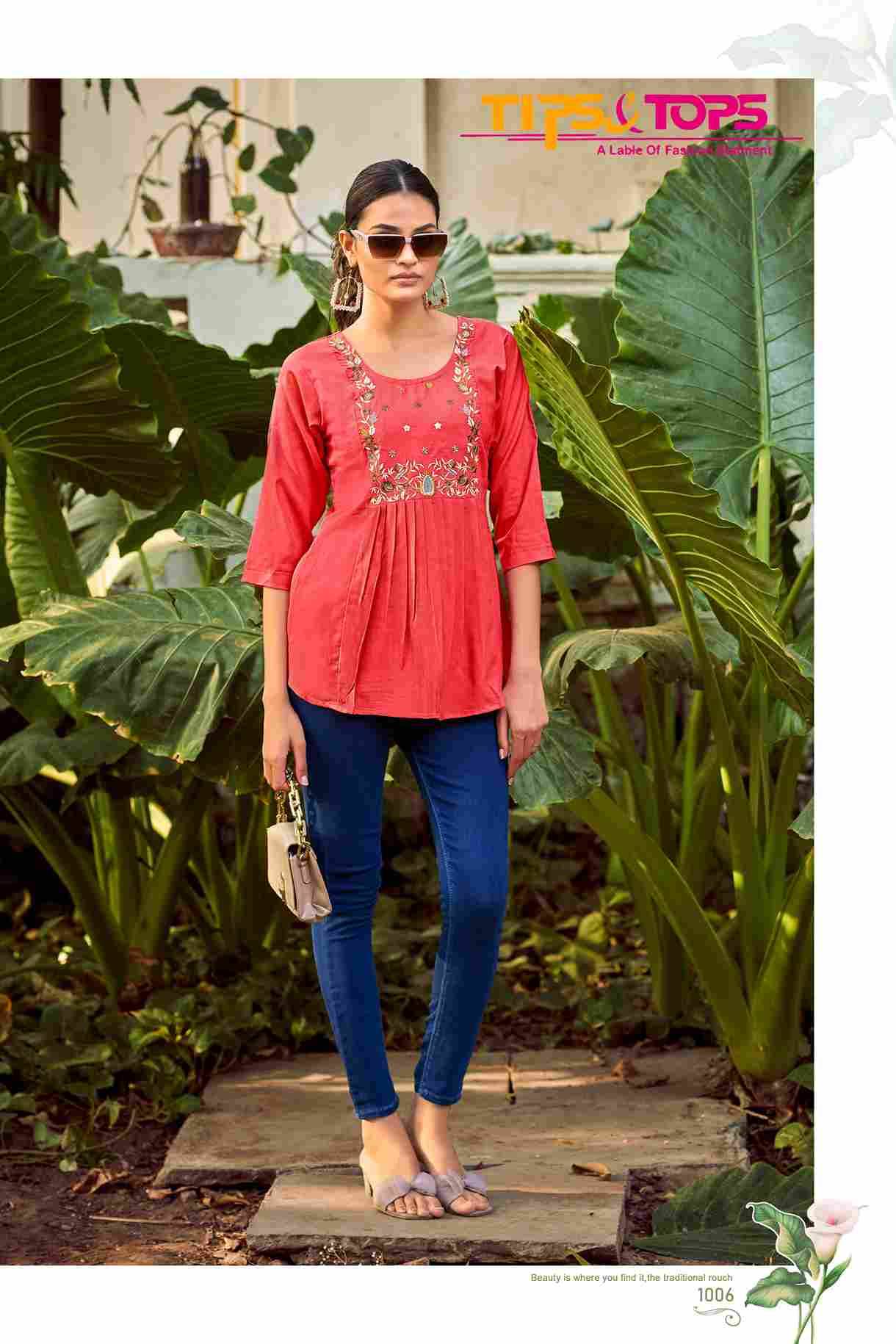 Pulpy Vol-15 By Tips And Tops 1001 To 1009 Series Designer Stylish Fancy Colorful Beautiful Party Wear & Ethnic Wear Collection Rayon Slub Tops At Wholesale Price