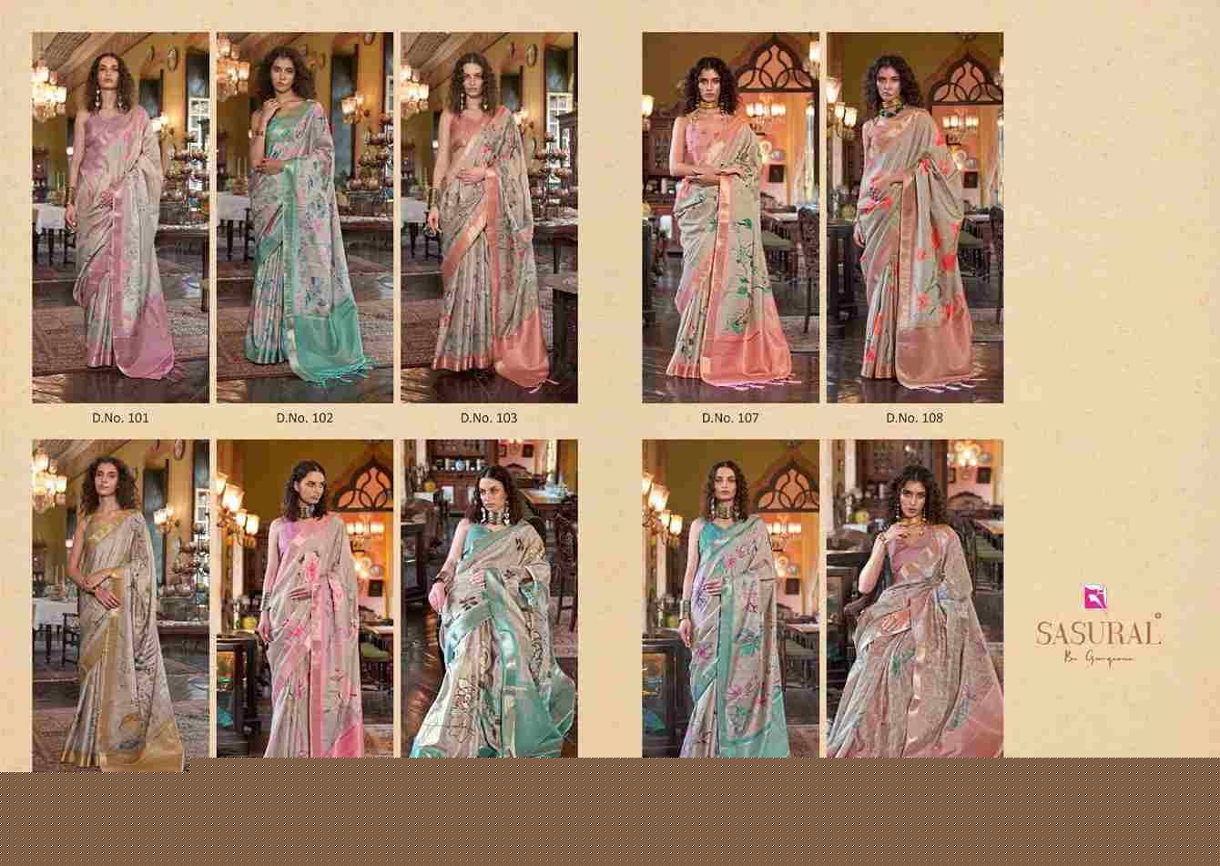 Story By Sasural 101 To 110 Series Indian Traditional Wear Collection Beautiful Stylish Fancy Colorful Party Wear & Occasional Wear Soft Banarasi Sarees At Wholesale Price