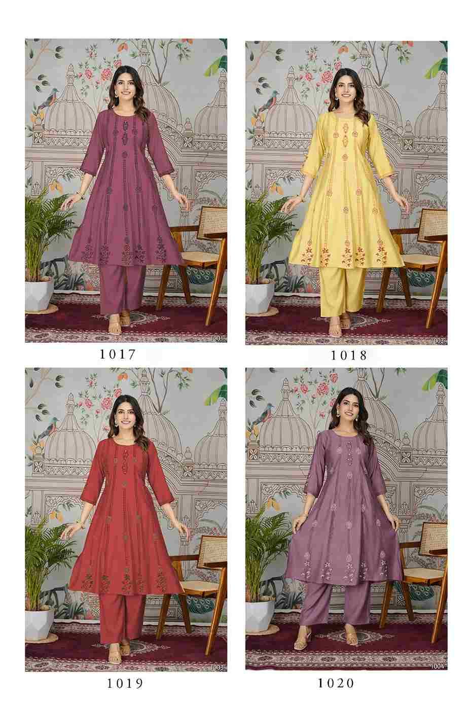 Rashmika Vol-2 By Kaamiri 1017 To 1020 Series Designer Stylish Fancy Colorful Beautiful Party Wear & Ethnic Wear Collection Viscose Silk Kurtis With Bottom At Wholesale Price