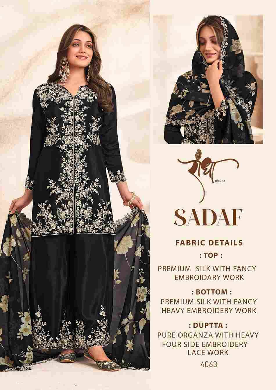 Sadaf By Radha Trendz 4061 To 4064 Series Festive Suits Beautiful Fancy Colorful Stylish Party Wear & Occasional Wear Premium Silk Dresses At Wholesale Price