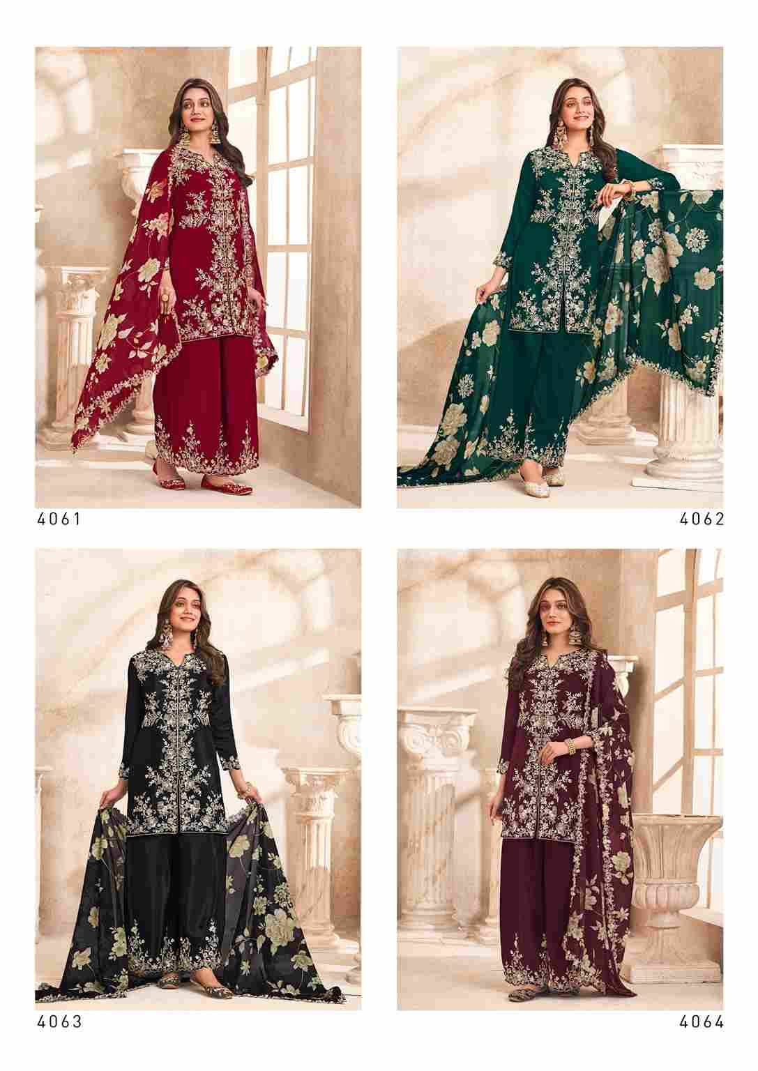 Sadaf By Radha Trendz 4061 To 4064 Series Festive Suits Beautiful Fancy Colorful Stylish Party Wear & Occasional Wear Premium Silk Dresses At Wholesale Price