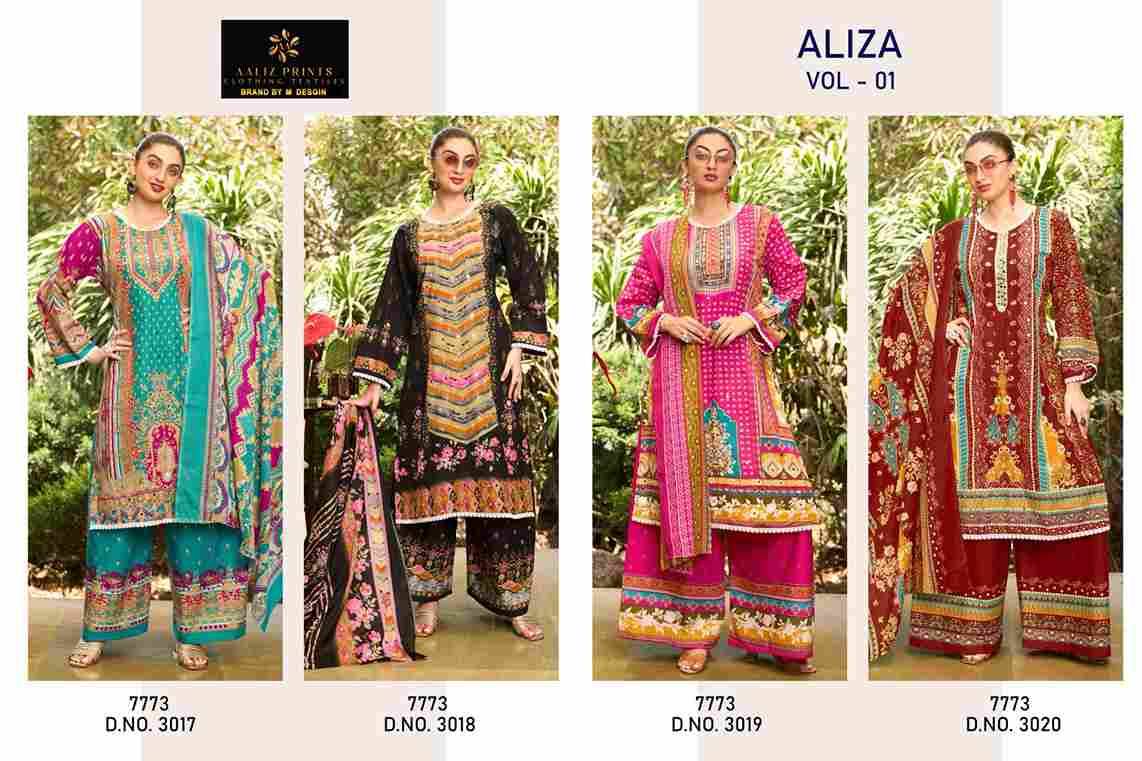 Aliza Vol-1 By Aaliz Prints 3017 To 3020 Series Beautiful Festive Suits Stylish Fancy Colorful Casual Wear & Ethnic Wear Cotton Digital Print Dresses At Wholesale Price