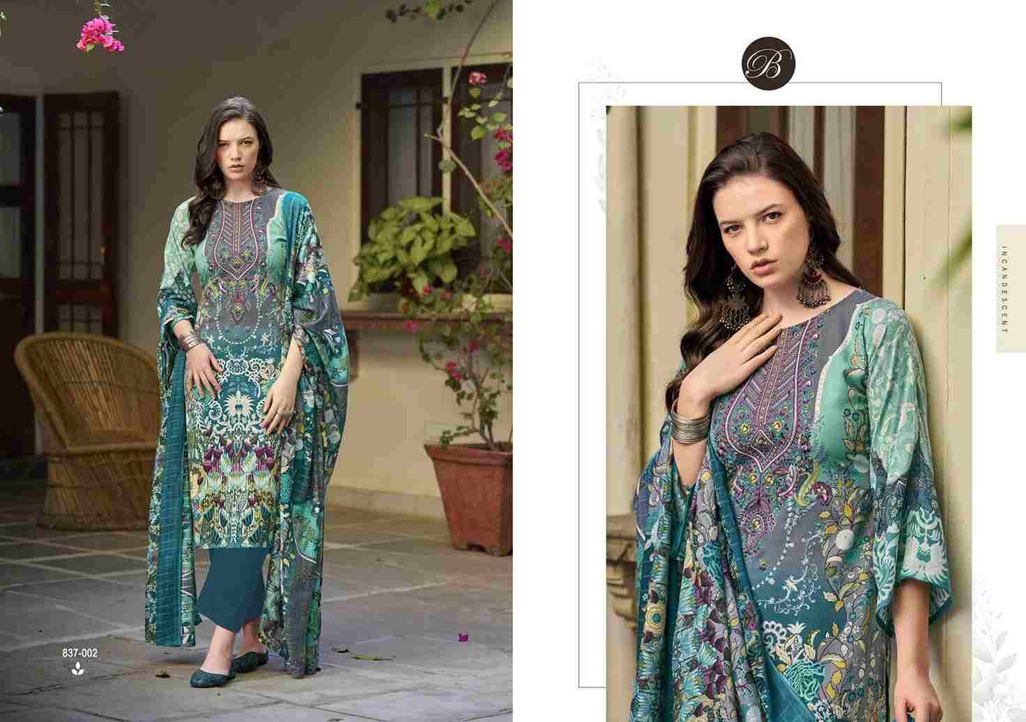 Riwayat Vol-11 By Belliza 837-001 To 837-008 Series Beautiful Festive Suits Stylish Fancy Colorful Casual Wear & Ethnic Wear Pure Viscose Rayon Print Dresses At Wholesale Price