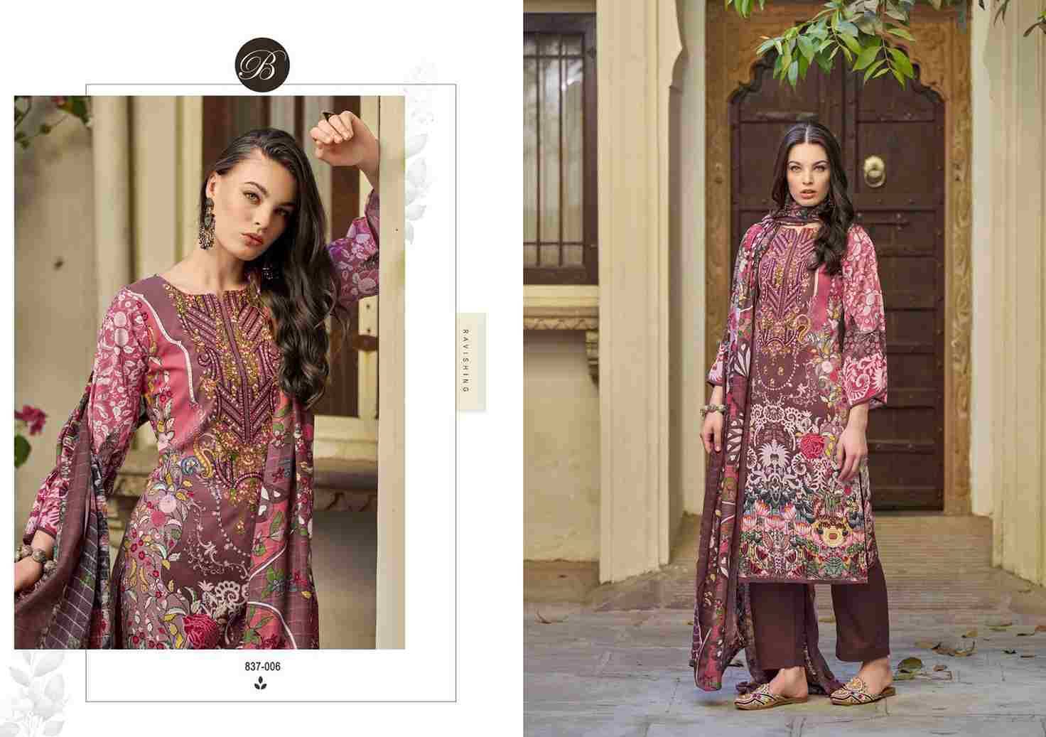 Riwayat Vol-11 By Belliza 837-001 To 837-008 Series Beautiful Festive Suits Stylish Fancy Colorful Casual Wear & Ethnic Wear Pure Viscose Rayon Print Dresses At Wholesale Price