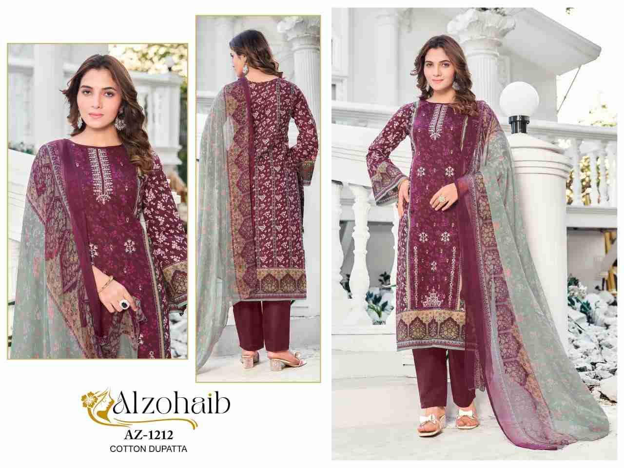 Noor Vol-1 By Alzohaib 1212 To 1215 Series Beautiful Pakistani Suits Stylish Fancy Colorful Party Wear & Occasional Wear Pure Cotton Print Dresses At Wholesale Price