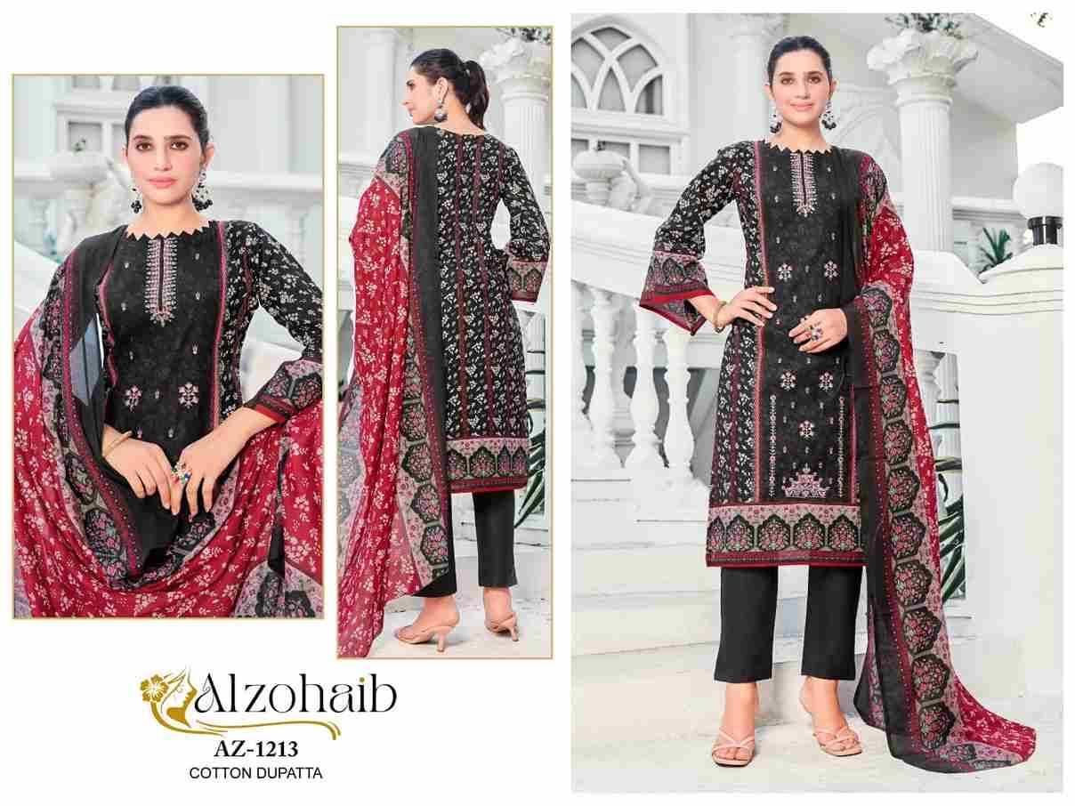 Noor Vol-1 By Alzohaib 1212 To 1215 Series Beautiful Pakistani Suits Stylish Fancy Colorful Party Wear & Occasional Wear Pure Cotton Print Dresses At Wholesale Price