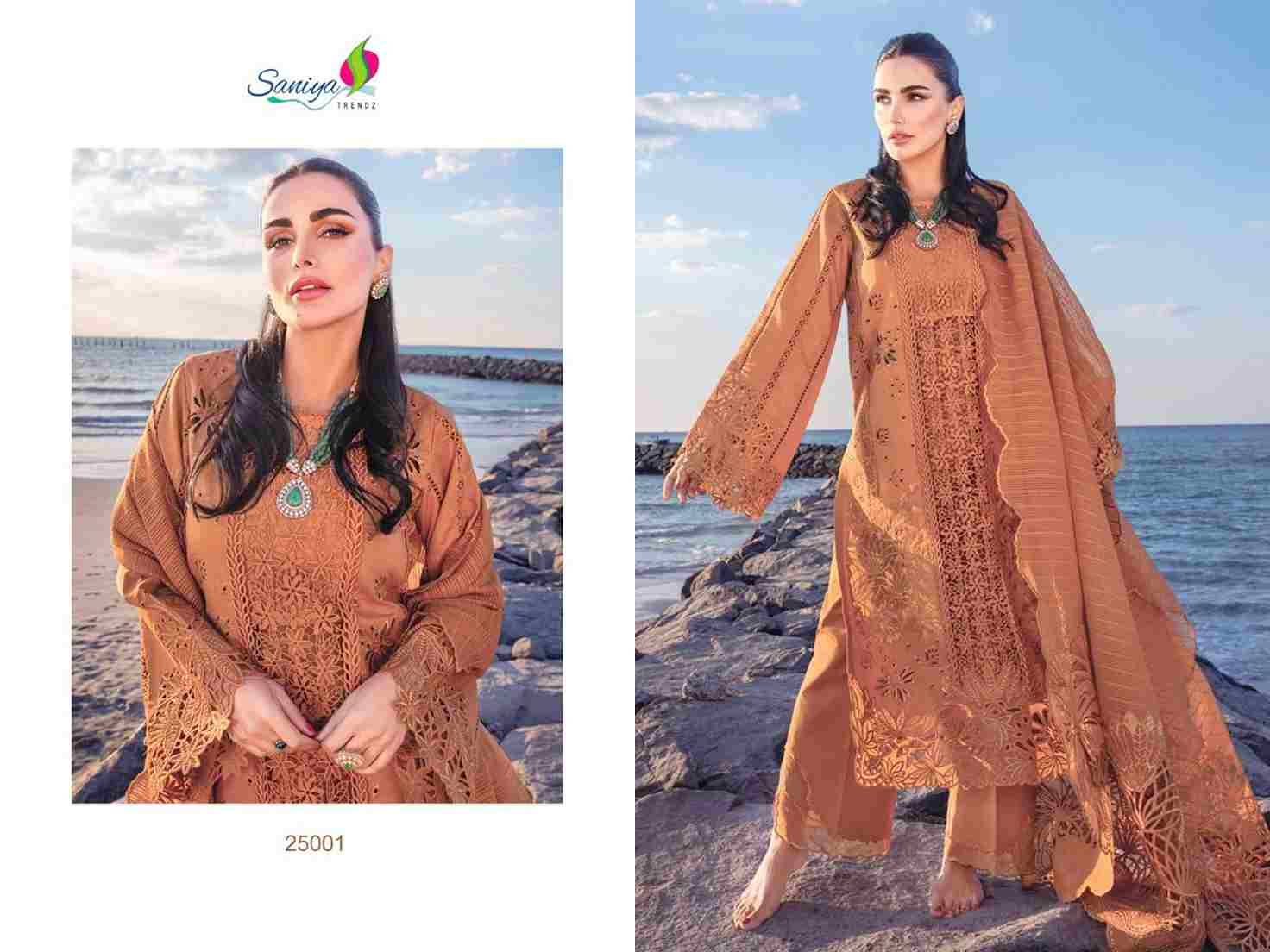 Rang Rasiya Vol-25 By Saniya Trendz 25001 To 25004 Beautiful Pakistani Suits Colorful Stylish Fancy Casual Wear & Ethnic Wear Cotton Embroidered Dresses At Wholesale Price
