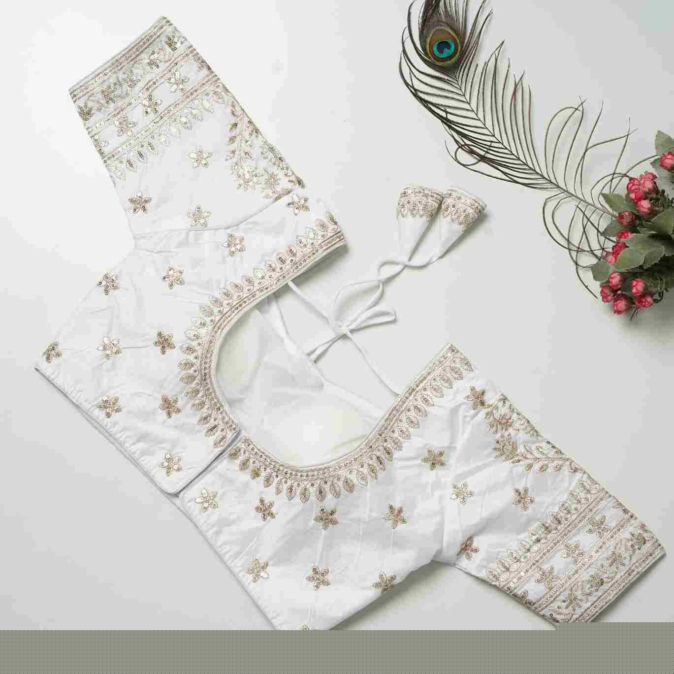 Kb-01 By Fashid Wholesale 01 To 09 Series Designer Beautiful Collection Occasional Wear & Party Wear Vichitra Silk Blouse At Wholesale Price
