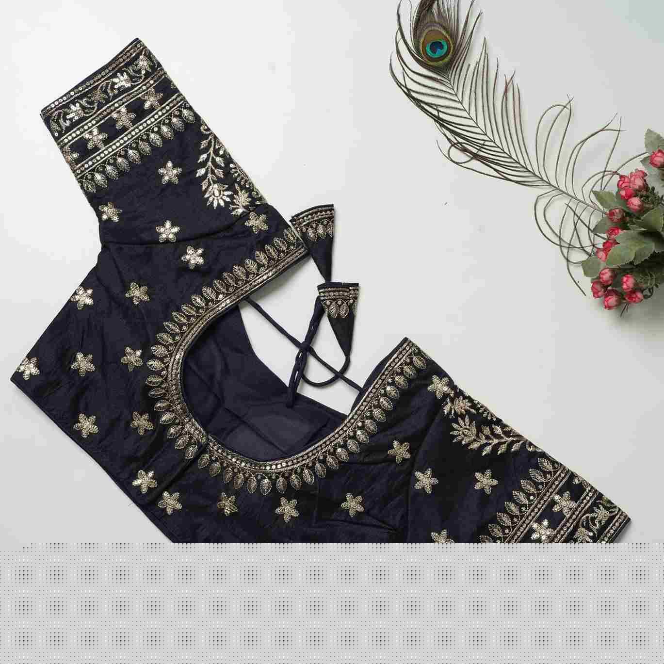 Kb-01 By Fashid Wholesale 01 To 09 Series Designer Beautiful Collection Occasional Wear & Party Wear Vichitra Silk Blouse At Wholesale Price