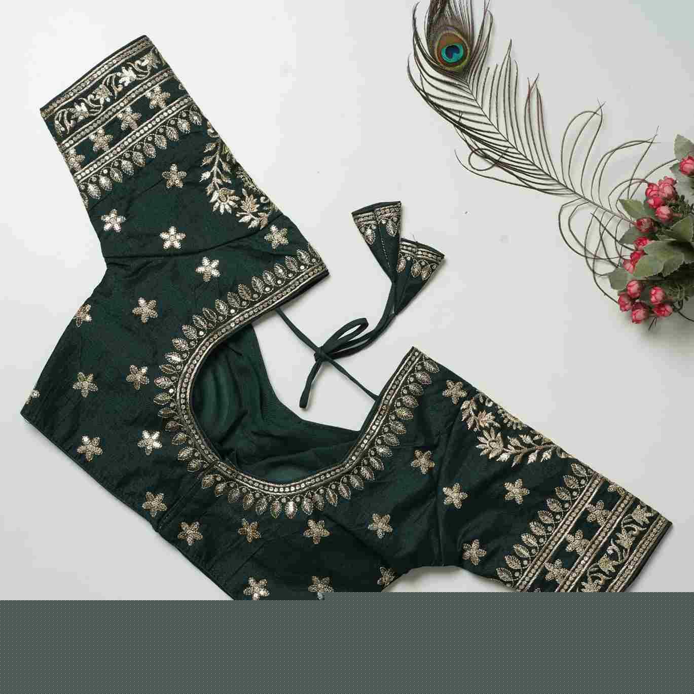 Kb-01 By Fashid Wholesale 01 To 09 Series Designer Beautiful Collection Occasional Wear & Party Wear Vichitra Silk Blouse At Wholesale Price