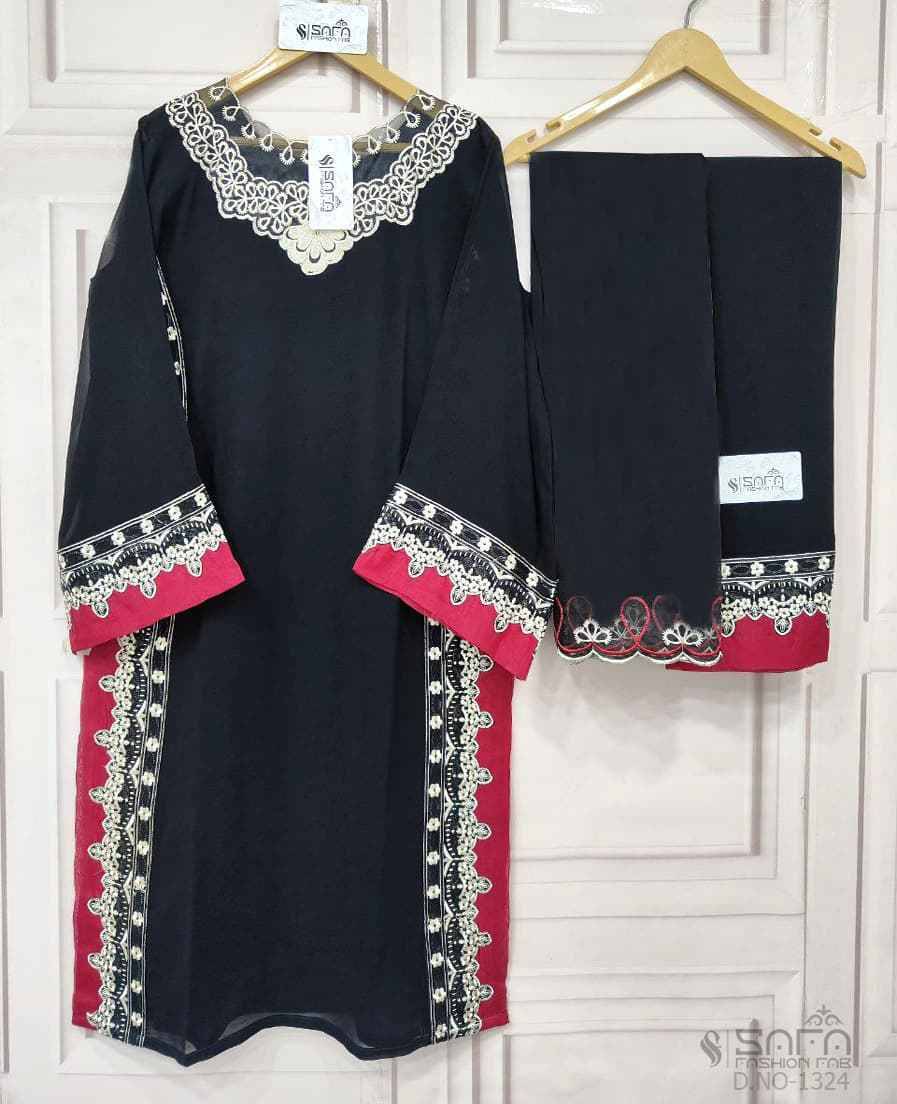 Safa Hit Design 1324 By Safa Fashion Designer Stylish Fancy Colorful Beautiful Party Wear & Ethnic Wear Collection Heavy Georgette Dresses At Wholesale Price