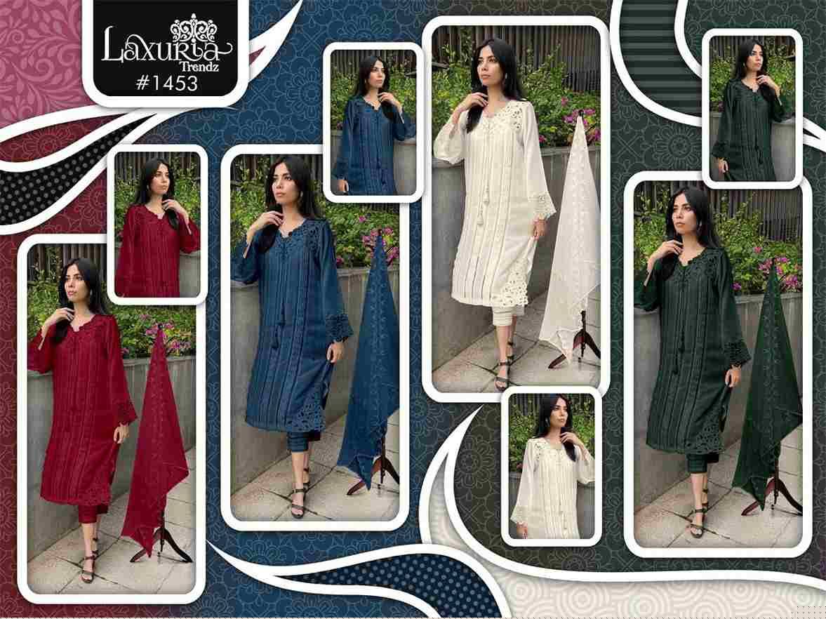 Luxuria Trendz 1457 Colours By Luxuria 1457-A To 1457-D Series Beautiful Pakistani Suits Colorful Stylish Fancy Casual Wear & Ethnic Wear Viscose Slub Dresses At Wholesale Price
