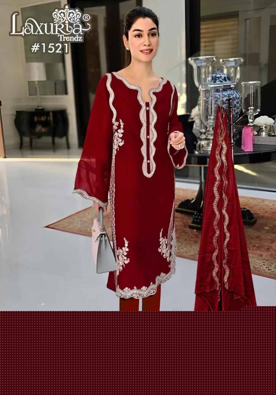 Luxuria Trendz 1521 Colours By Luxuria 1521-A To 1521-B Series Beautiful Pakistani Suits Colorful Stylish Fancy Casual Wear & Ethnic Wear Satin Dresses At Wholesale Price