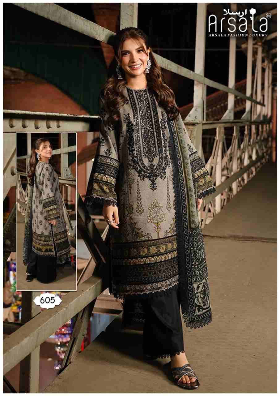 Amira Vol-6 By Arsala 601 To 606 Series Beautiful Festive Suits Stylish Fancy Colorful Casual Wear & Ethnic Wear Pure Lawn Cotton Print Dresses At Wholesale Price