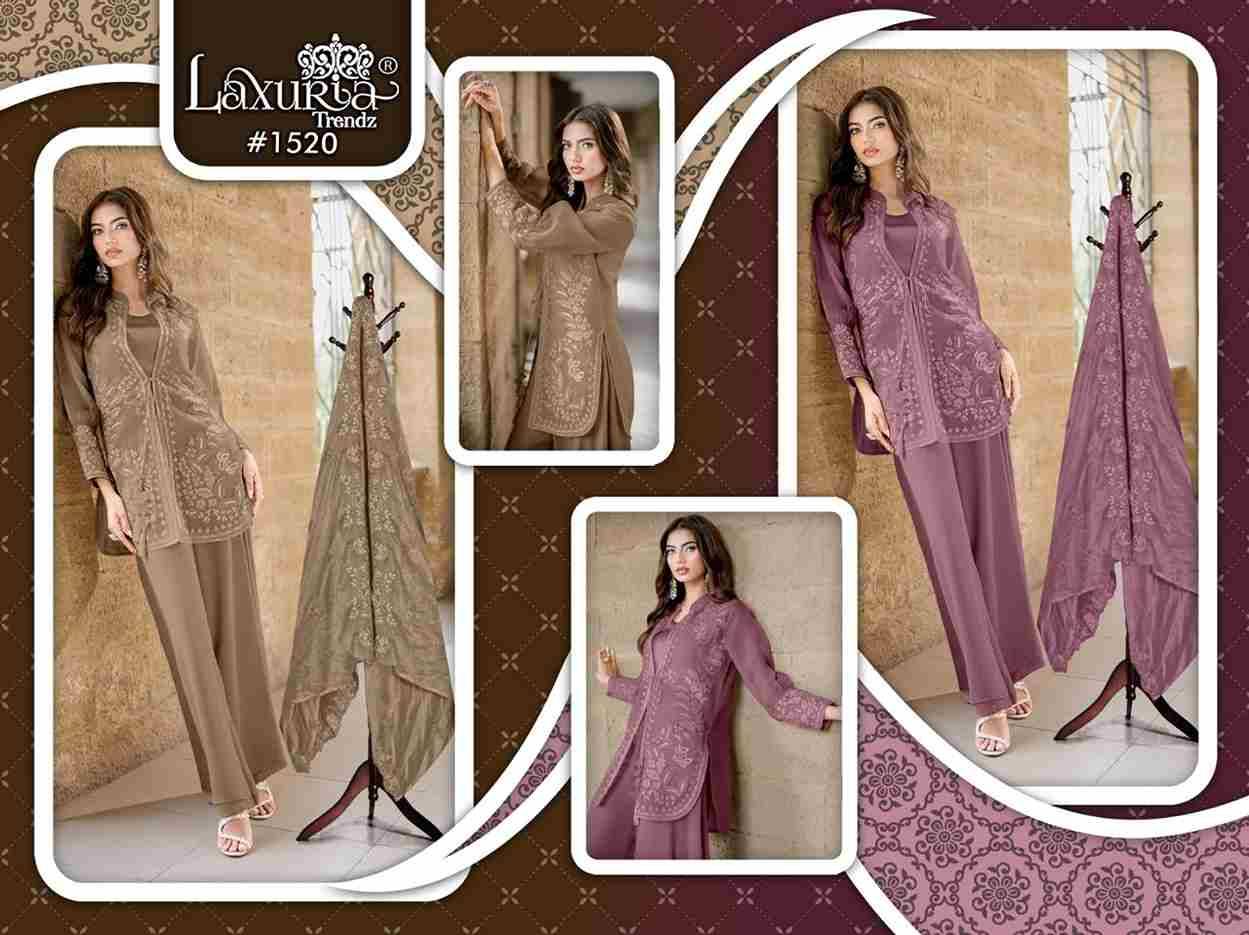Luxuria Trendz 1520 Colours By Luxuria 1520-A To 1520-B Series Beautiful Pakistani Suits Colorful Stylish Fancy Casual Wear & Ethnic Wear Rangoli Dresses At Wholesale Price