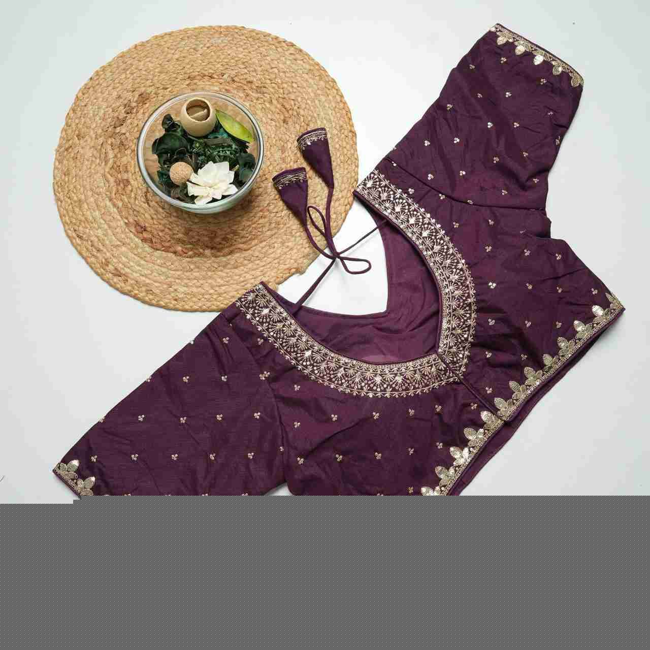 Kb-Vcut Vol-5 By Fashid Wholesale 01 To 11 Series Designer Beautiful Collection Occasional Wear & Party Wear Vichitra Silk Blouse At Wholesale Price