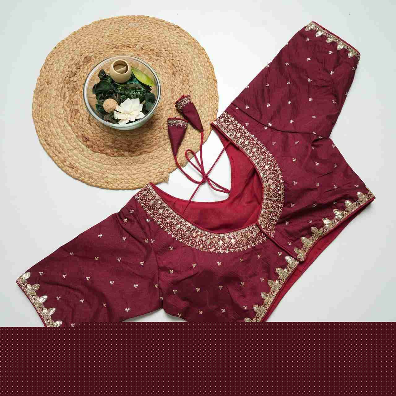 Kb-Vcut Vol-5 By Fashid Wholesale 01 To 11 Series Designer Beautiful Collection Occasional Wear & Party Wear Vichitra Silk Blouse At Wholesale Price