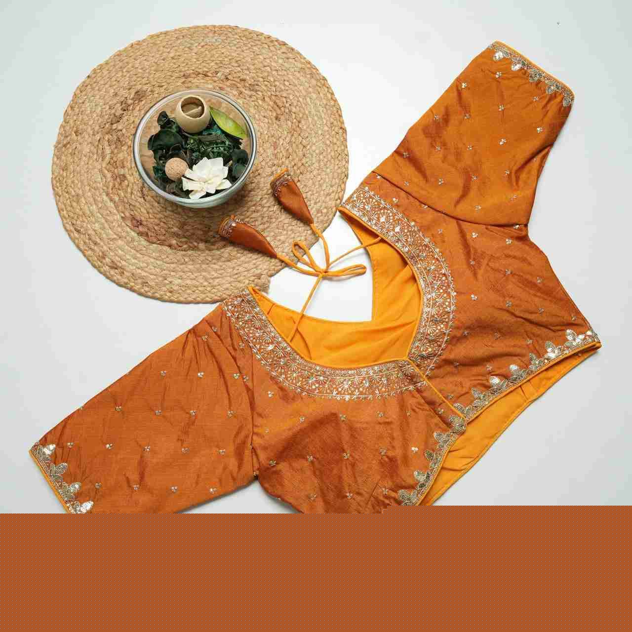 Kb-Vcut Vol-5 By Fashid Wholesale 01 To 11 Series Designer Beautiful Collection Occasional Wear & Party Wear Vichitra Silk Blouse At Wholesale Price