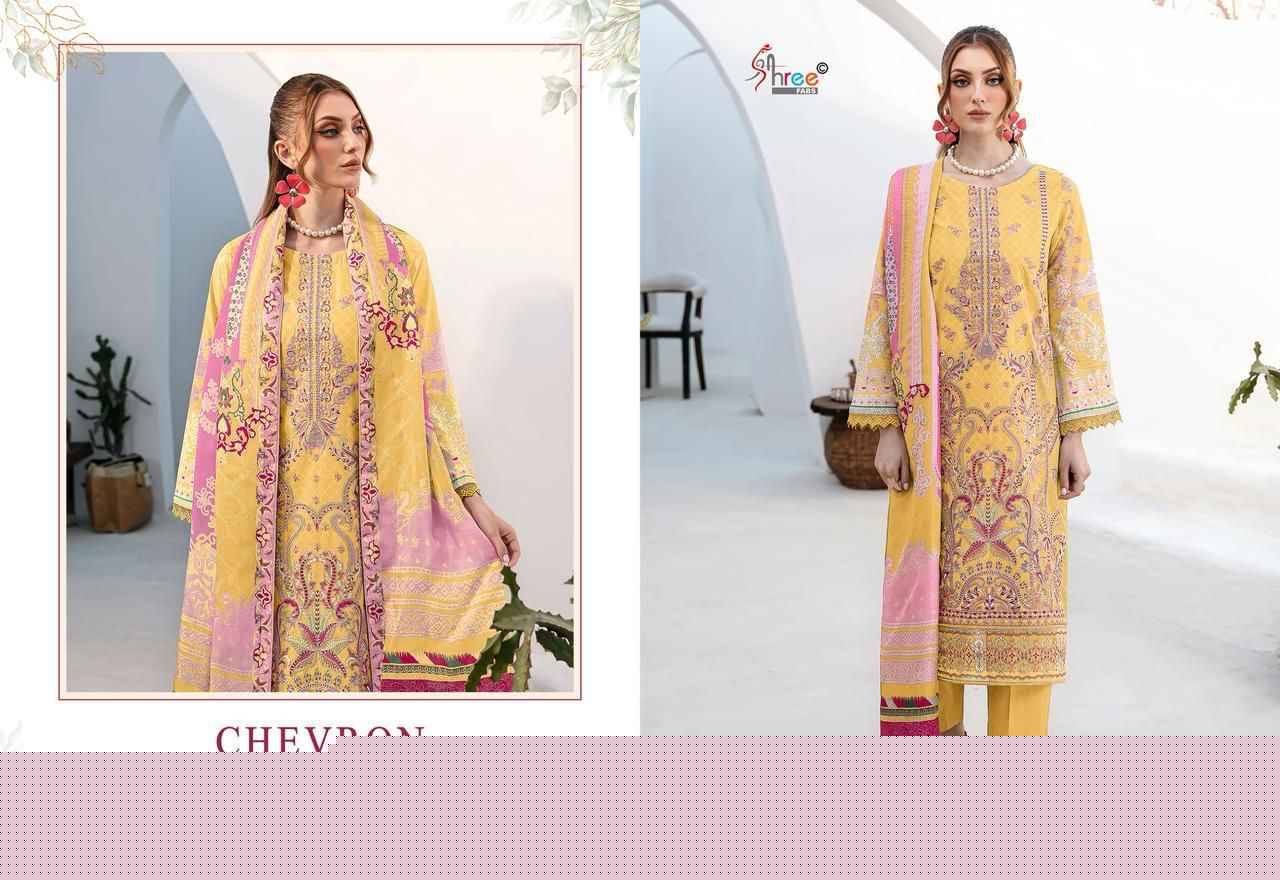 Chevron Premium Collection Vol-10 By Shree Fabs 3871 To 3878 Series Beautiful Pakistani Suits Colorful Stylish Fancy Casual Wear & Ethnic Wear Pure Cotton Embroidered Dresses At Wholesale Price