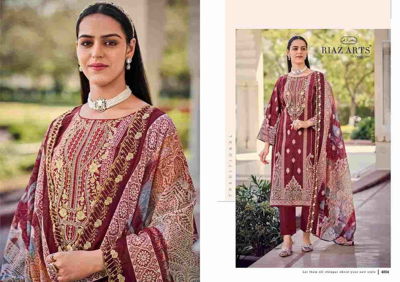 Bin Saeed Vol-8 By Riaz Arts 4001 To 4008 Series Beautiful Festive Suits Stylish Fancy Colorful Casual Wear & Ethnic Wear Pure Cotton Print Dresses At Wholesale Price