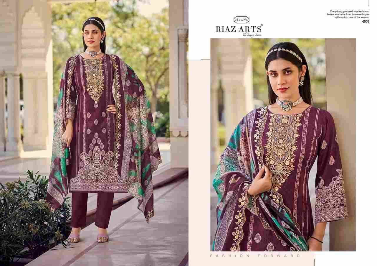 Bin Saeed Vol-8 By Riaz Arts 4001 To 4008 Series Beautiful Festive Suits Stylish Fancy Colorful Casual Wear & Ethnic Wear Pure Cotton Print Dresses At Wholesale Price
