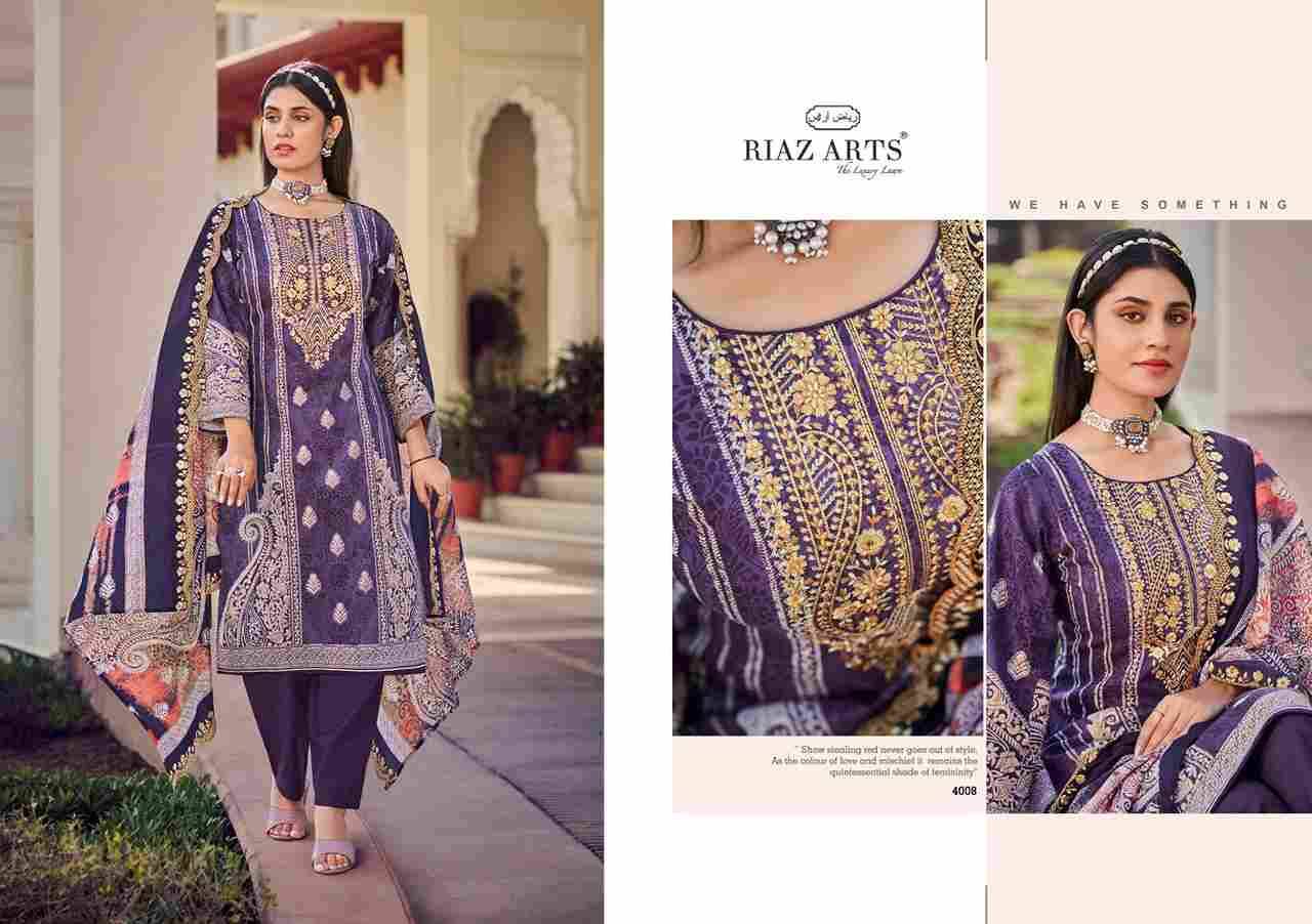 Bin Saeed Vol-8 By Riaz Arts 4001 To 4008 Series Beautiful Festive Suits Stylish Fancy Colorful Casual Wear & Ethnic Wear Pure Cotton Print Dresses At Wholesale Price