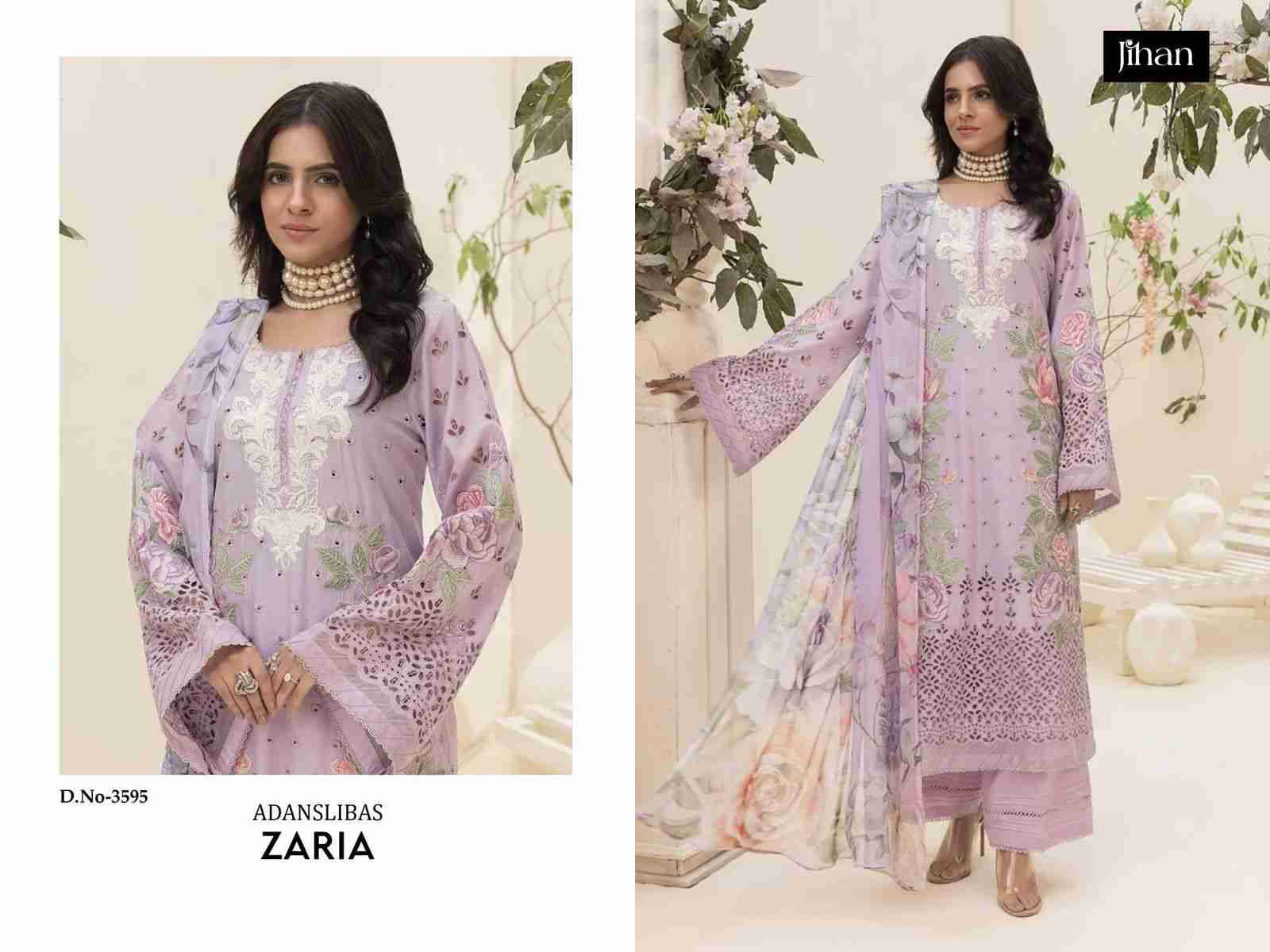 Adanslibas Zaria By Jihan 3591 To 3596 Series Designer Pakistani Suits Beautiful Fancy Stylish Colorful Party Wear & Occasional Wear Pure Lawn Dresses At Wholesale Price