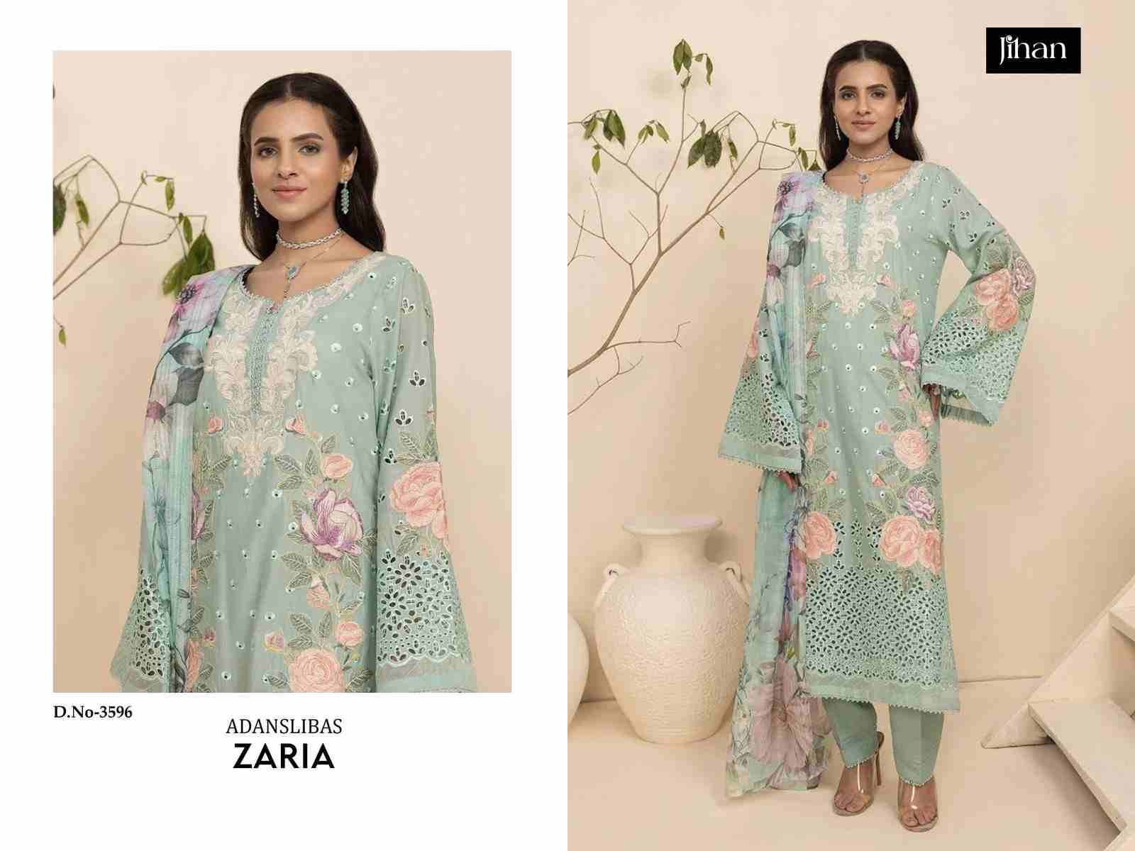 Adanslibas Zaria By Jihan 3591 To 3596 Series Designer Pakistani Suits Beautiful Fancy Stylish Colorful Party Wear & Occasional Wear Pure Lawn Dresses At Wholesale Price