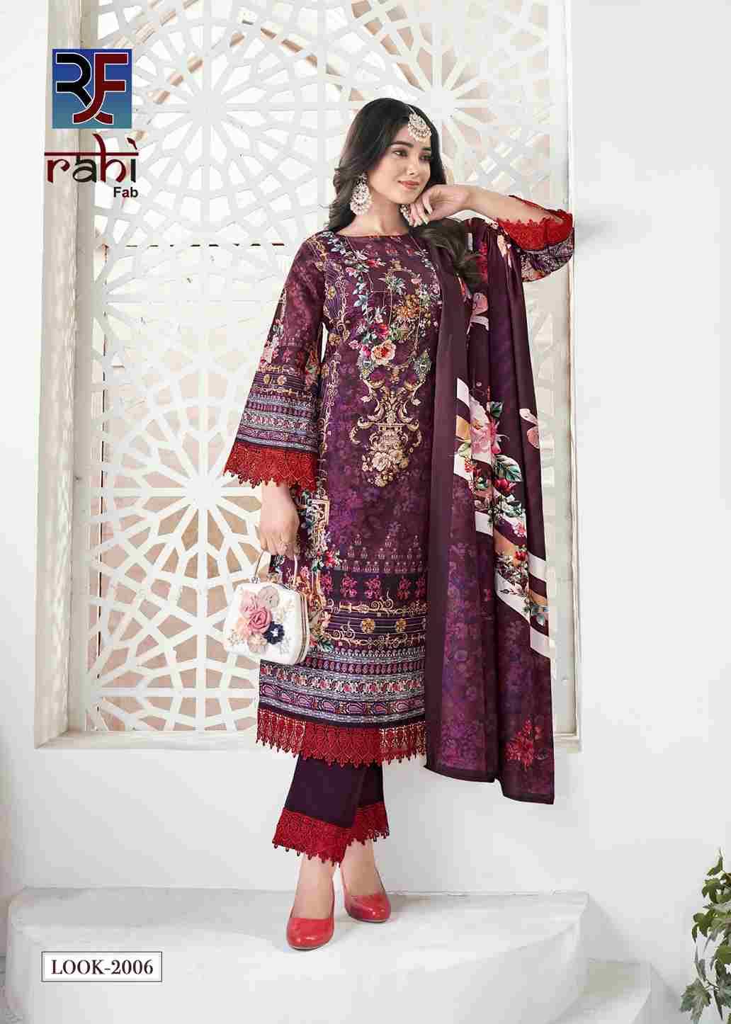 Raahat Vol-2 By Rahi Fab 2001 To 2008 Series Beautiful Pakistani Suits Stylish Fancy Colorful Party Wear & Occasional Wear Pure Viscose Lawn Dresses At Wholesale Price
