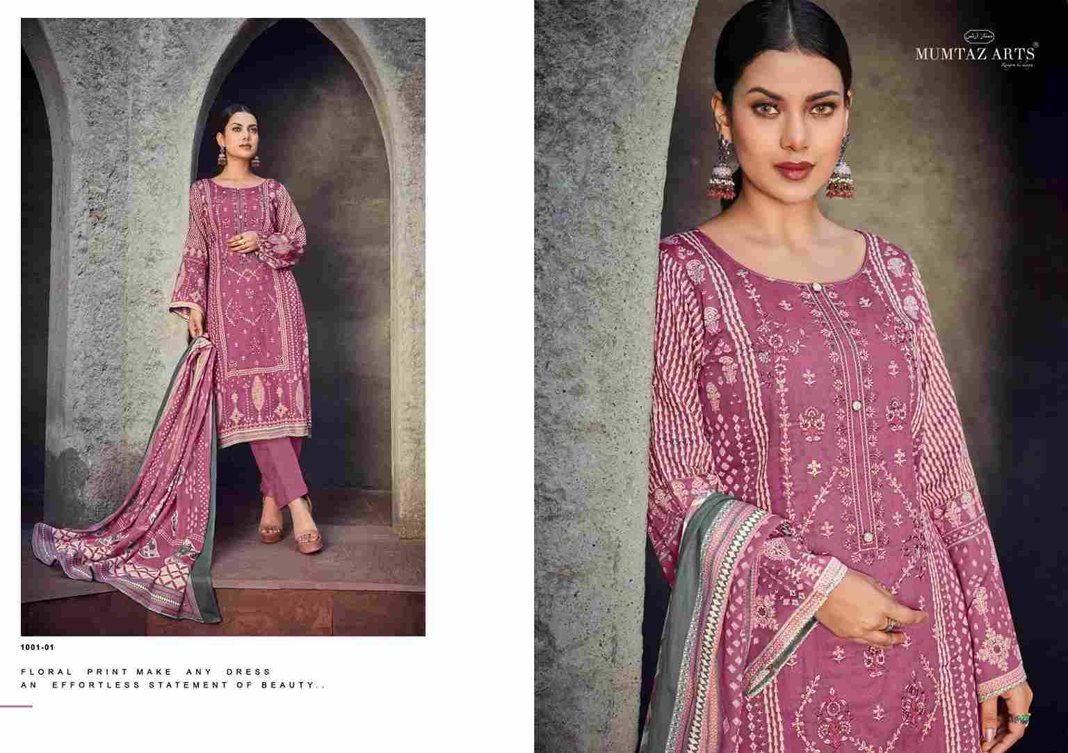 Nimrit By Mumtaz Arts 1001-01 To 1001-06 Series Designer Festive Suits Collection Beautiful Stylish Fancy Colorful Party Wear & Occasional Wear Pure Jam Satin Dresses At Wholesale Price