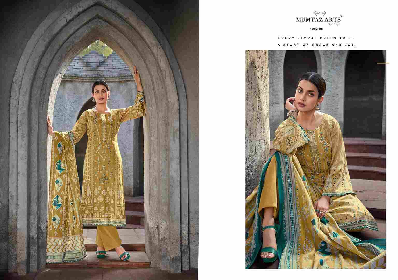 Nimrit By Mumtaz Arts 1001-01 To 1001-06 Series Designer Festive Suits Collection Beautiful Stylish Fancy Colorful Party Wear & Occasional Wear Pure Jam Satin Dresses At Wholesale Price