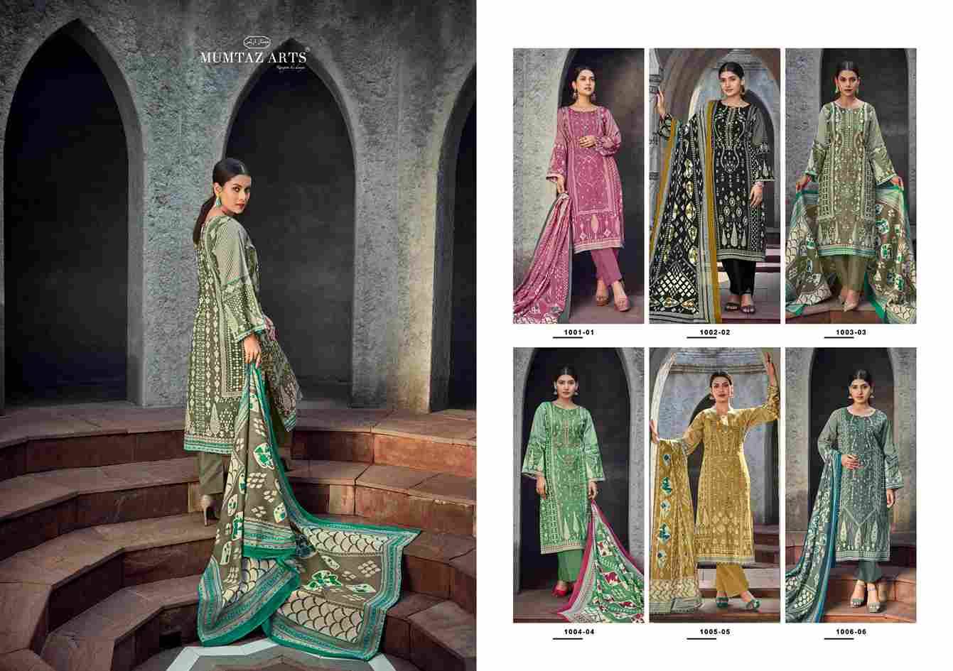 Nimrit By Mumtaz Arts 1001-01 To 1001-06 Series Designer Festive Suits Collection Beautiful Stylish Fancy Colorful Party Wear & Occasional Wear Pure Jam Satin Dresses At Wholesale Price