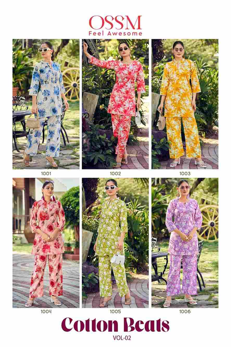 Cotton Beats Vol-2 By Ossm 1001 To 1006 Series Designer Stylish Fancy Colorful Beautiful Party Wear & Ethnic Wear Collection Cotton Print Co-Ord At Wholesale Price