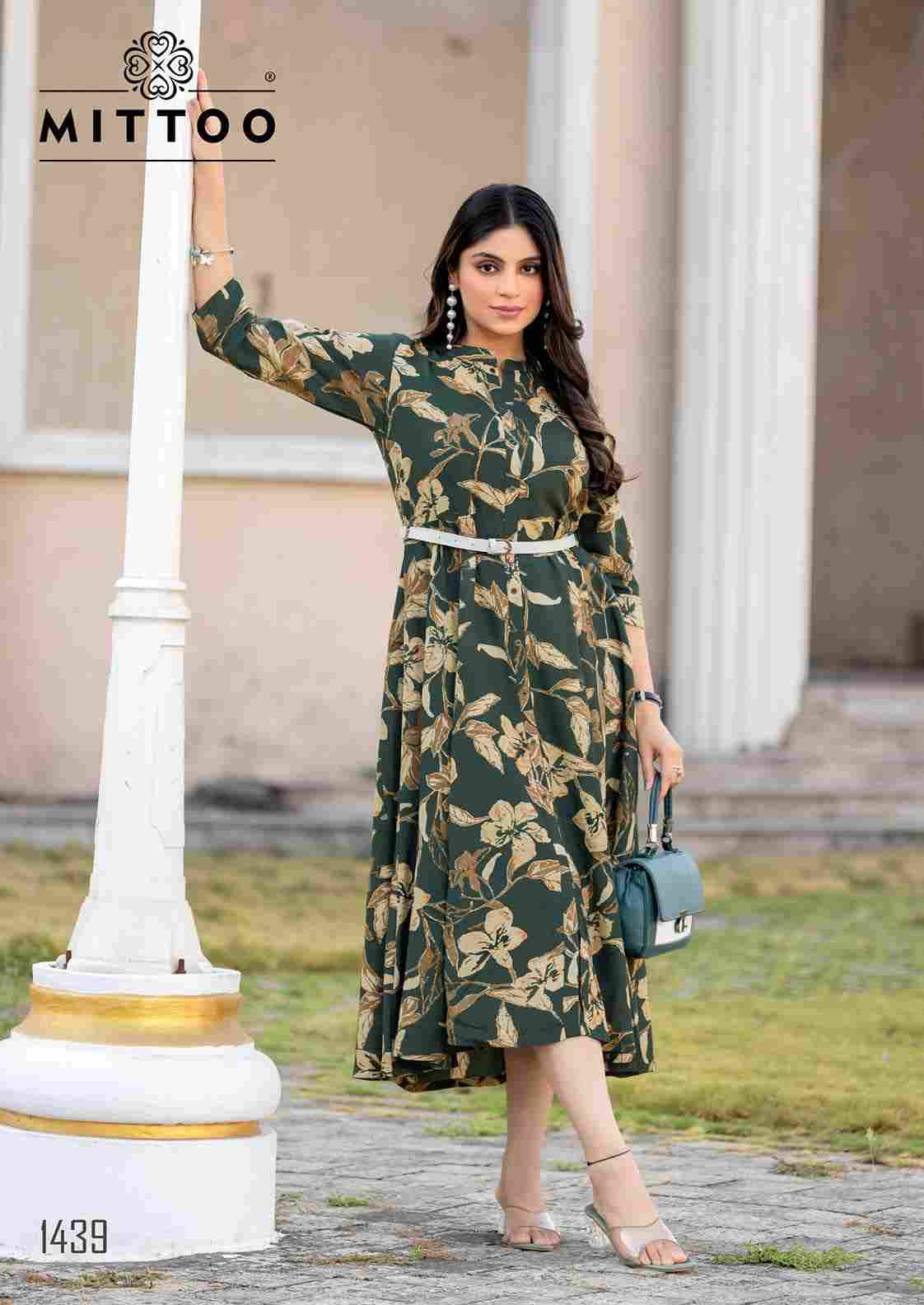 Belt Vol-20 By Mittoo 1437 To 1442 Series Designer Stylish Fancy Colorful Beautiful Party Wear & Ethnic Wear Collection Rayon Print Kurtis At Wholesale Price