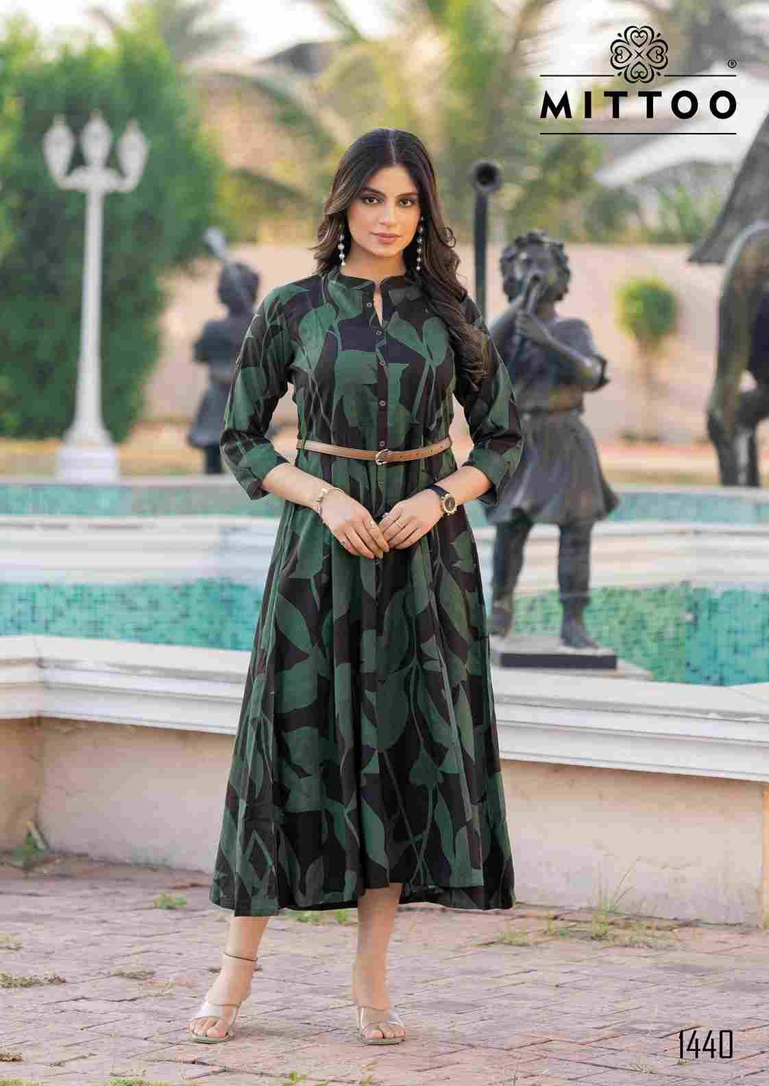 Belt Vol-20 By Mittoo 1437 To 1442 Series Designer Stylish Fancy Colorful Beautiful Party Wear & Ethnic Wear Collection Rayon Print Kurtis At Wholesale Price