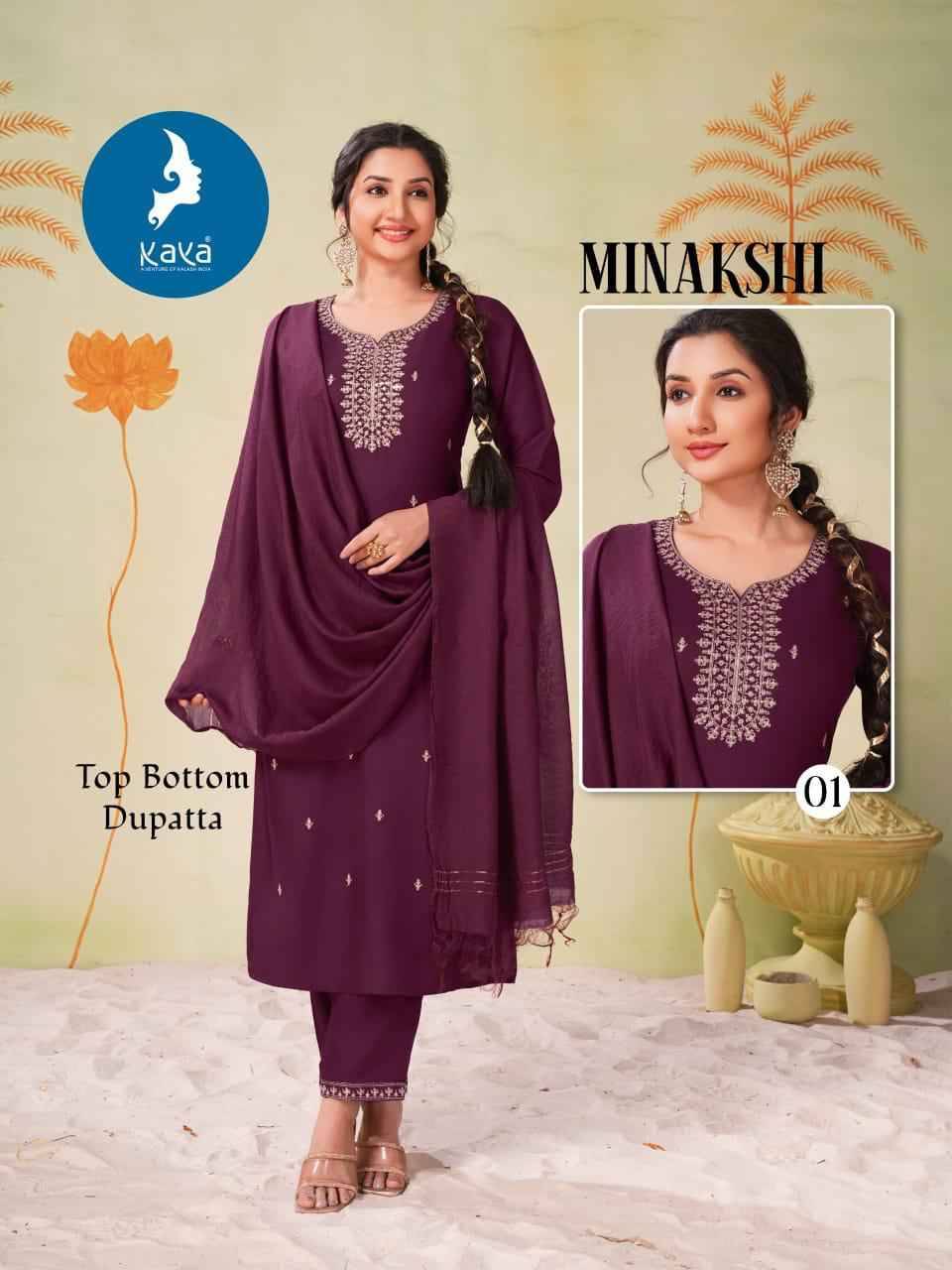 Minakshi By Kaya 01 To 06 Series Designer Stylish Fancy Colorful Beautiful Party Wear & Ethnic Wear Collection Rayon Slub Dresses At Wholesale Price
