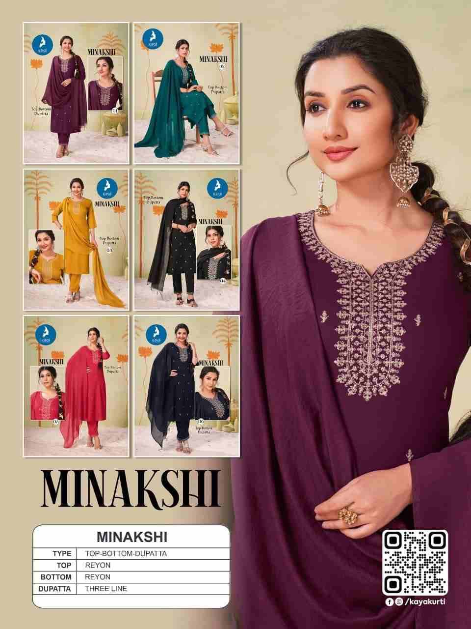 Minakshi By Kaya 01 To 06 Series Designer Stylish Fancy Colorful Beautiful Party Wear & Ethnic Wear Collection Rayon Slub Dresses At Wholesale Price