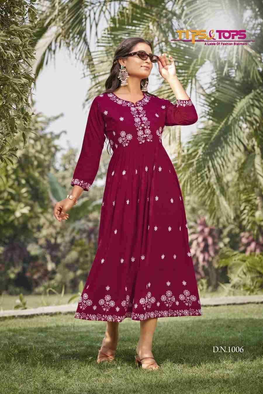 Lakhnavi Vol-3 By Tips And Tops 1001 To 1006 Series Beautiful Stylish Fancy Colorful Casual Wear & Ethnic Wear Rayon Slub Kurtis At Wholesale Price