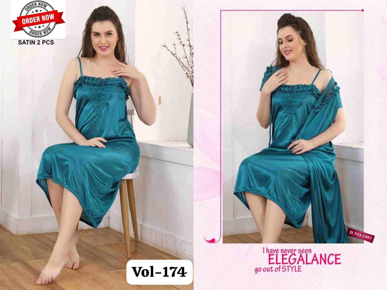 Vol-174 By Kaamiri 174-A To 174-F Series Designer Stylish Fancy Colorful Beautiful Party Wear & Ethnic Wear Collection Satin Night Gown At Wholesale Price
