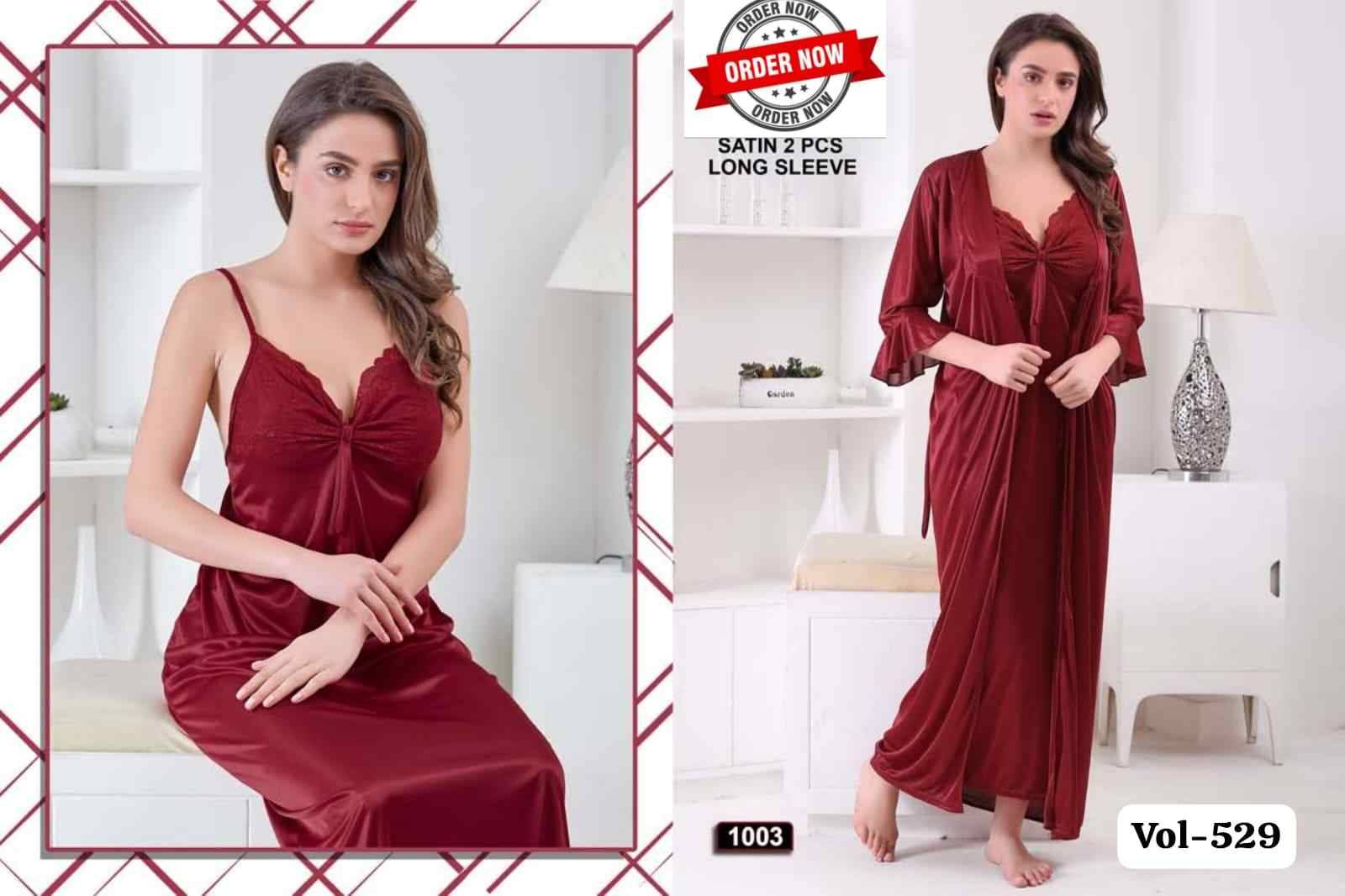 Vol-529 By Kaamiri 1001 To 1006 Series Designer Stylish Fancy Colorful Beautiful Party Wear & Ethnic Wear Collection Satin Night Gown At Wholesale Price